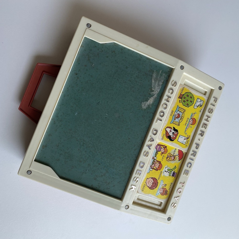 Vintage 1972 Fisher Price School Days Portable Play Desk Without Letters